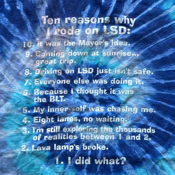 Vintage tie dye LSD tee shirt jerzees screen stars Hanes psychedelic trippy - Picture 2 of 4